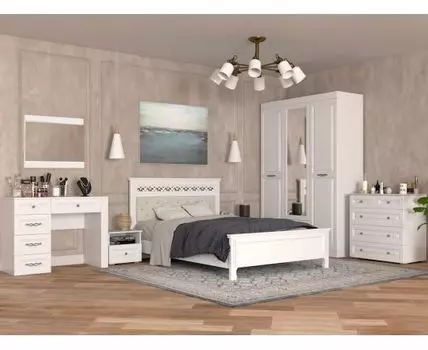 Спальный гарнитур Аврора (Белый)