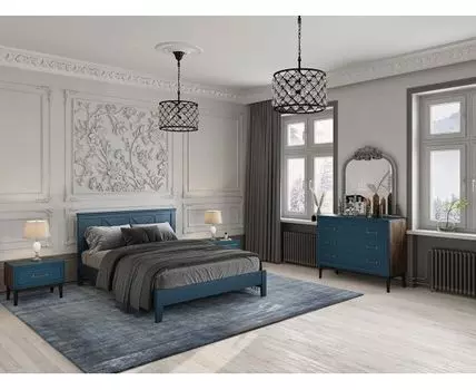 Спальный гарнитур Гориция (Синий)