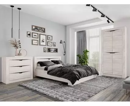 Спальный гарнитур Леон (Серый)