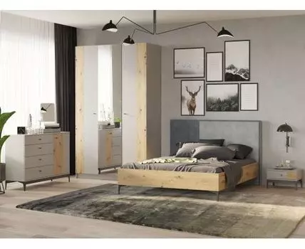 Спальный гарнитур Нордик (Серый)