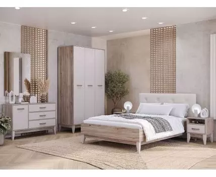 Спальный гарнитур Скандика (Бежевый)