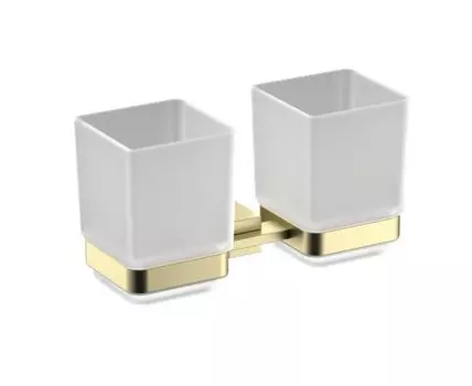 Стакан для зубных щеток двойной Timo Selene 17034/17 золото матовое