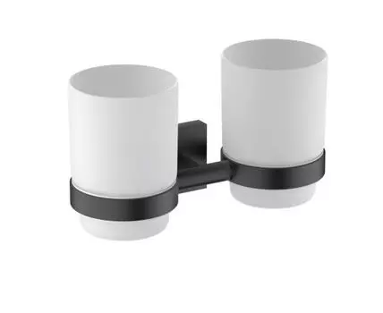 Стакан для зубных щеток двойной Timo Selene 12034/03 черный