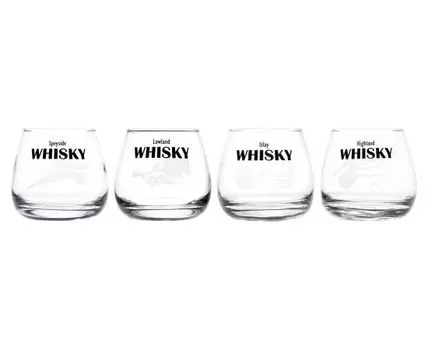 Стакан Регионы Шотландии 4 шт. (прозрачный)