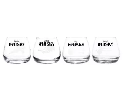 Стакан Регионы Шотландии 4 шт. (прозрачный)