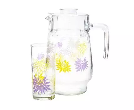 Стакан Волл Флауэр 7 предметов (прозрачный)