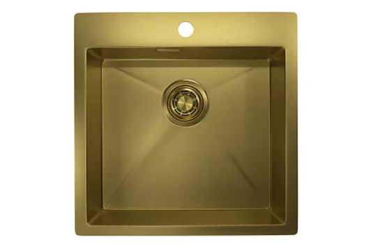 Стальная кухонная мойка Granula GR-5151 золото сатин