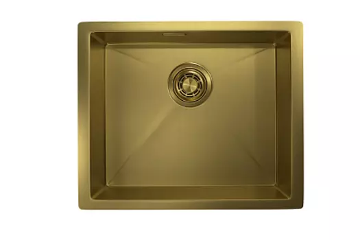 Стальная кухонная мойка Granula GR-5445U золото сатин