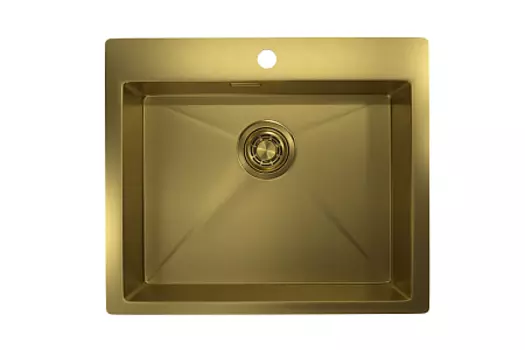 Стальная кухонная мойка Granula GR-5951 золото сатин