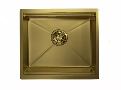 Стальная кухонная мойка Granula KS-5045U золото сатин