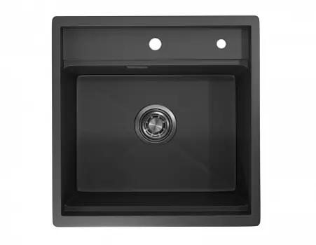 Стальная кухонная мойка Granula KS-5051 черный матовый