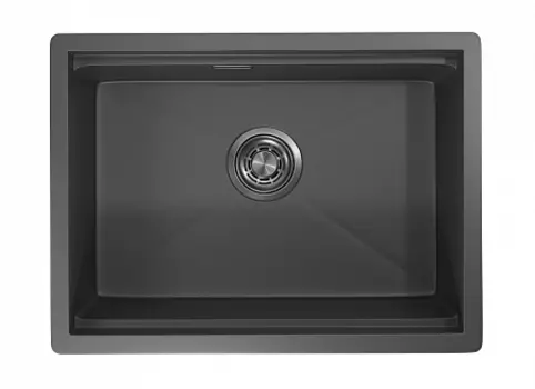 Стальная кухонная мойка Granula KS-6045U графит матовый