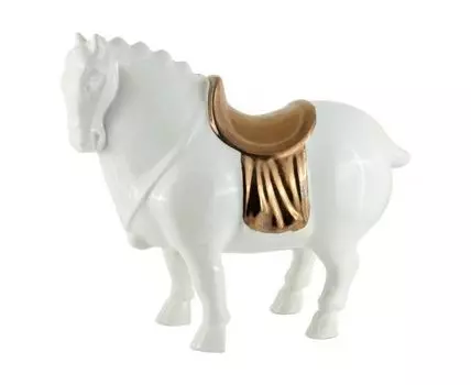 Статуэтка декоративная "Белый скакун" (40, 50, Белый)