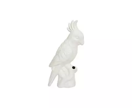Статуэтка декоративная Говорящий попугайчик (Белый, 17)
