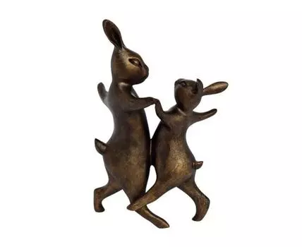 Статуэтка Танцующие кролики (бронзовый, 18)