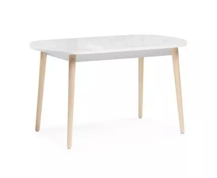 Стеклянный стол Клэйтон белый / бук (черный, орех, 90)