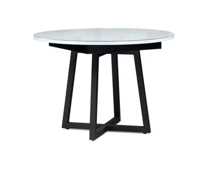Стеклянный стол Регна белый / черный (Белый, 90)