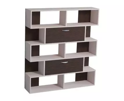 Стеллаж Асти (134, 25 см, Без задней стенки, Светлое дерево, 120)