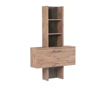 Стеллаж Денвер (140 см, 27, С задней стенкой, Коричневое дерево, 90)