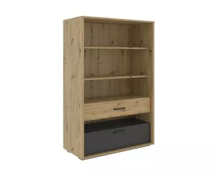 Стеллаж Кубо (140 см, 40 см, Без блока питания, С задней стенкой, Серый, 90 см)