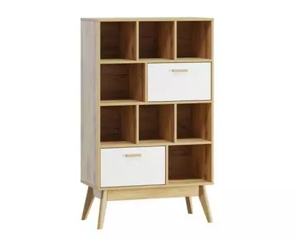 Стеллаж Нордик-3 Wood/ White