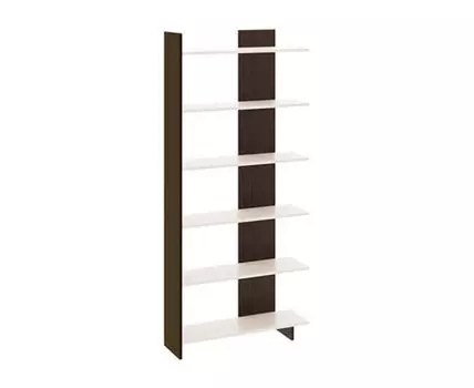 Стеллаж Ромео (180, 25 см, Без задней стенки, Темное-светлое дерево, 80 см)