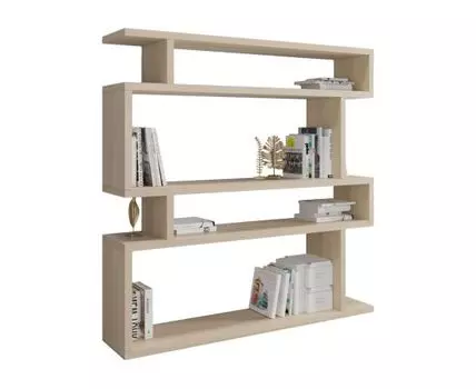 Стеллаж Снэйк (160 см, 30 см, Без задней стенки, Светлое дерево, 158.5)