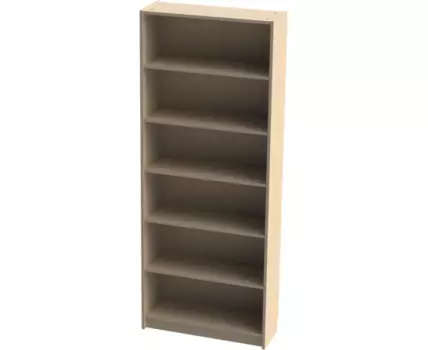 Стеллаж Варма 80, высокий с шестью полками, цвет дуб белёный