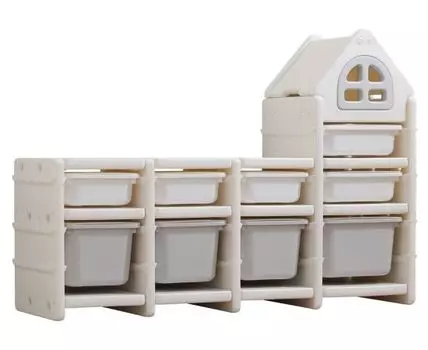 Стеллаж в детскую Кидс Грей (50 / 95, 36, Напольные, 69 / 170)