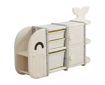 Стеллаж в детскую Кидс Вейл (83 / 115, 32, 5 секций, Напольные, Белый, 109 / 154)