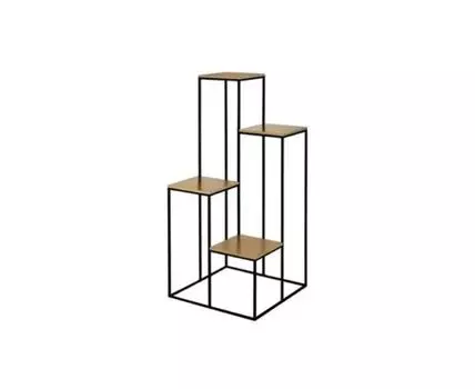 Стойка для цветов (бежевый, черный, 40)