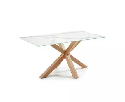 Стол Arya 160x90 керамика на стальных ножках под дерево