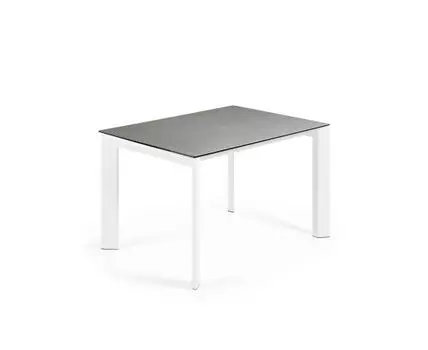 Стол Atta 120 (180)x80 керамика Hydra Lead ножки белые