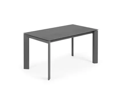 Стол Atta 140 (200) x90 антрацит керамика