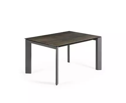 Стол Atta 140 (200) x90 антрацит, темно-коричневый, керамика