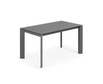 Стол Atta 140 (200) x90 темно-серый, стекло