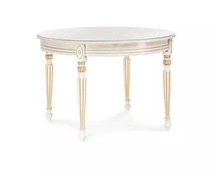 Стол Брейзер молочный / золото (желтый, горчичный, 95)