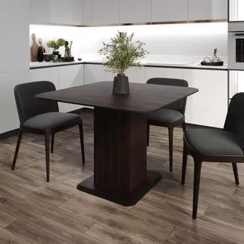 Стол Denver 110+40, квадрат раздвижной, шпон