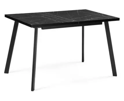 Стол деревянный Цефей 120(160)х75х75 файерстоун / черный матовый