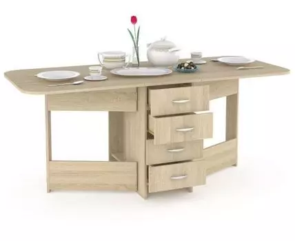 Стол-книжка Глория 606 (75.3, 78, Столы-тумбы, Светлое дерево, 42.4)