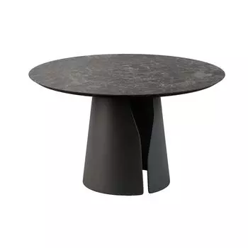 Стол круглый Giano 120, керамика черная