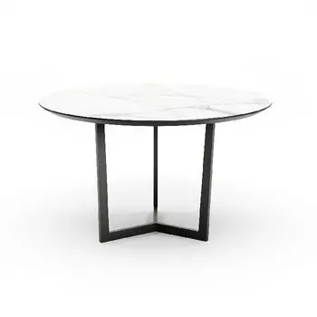 Стол круглый Mercedes 90, керамика белая