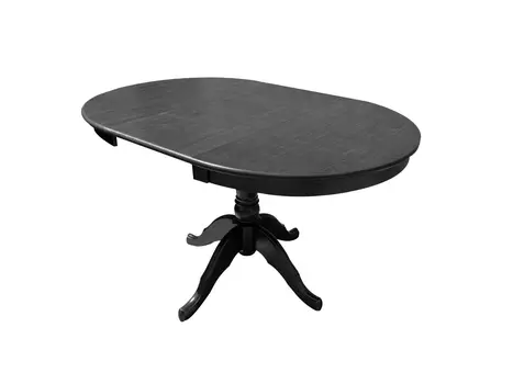 Стол круглый раздвижной столешница шпон дуба цвет черный