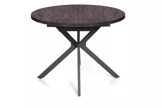 Стол круглый Vegas раздвижной (100+40) камень темный