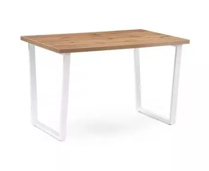 Стол Лота Лофт 120 25 мм белый матовый / дуб вотан (100)