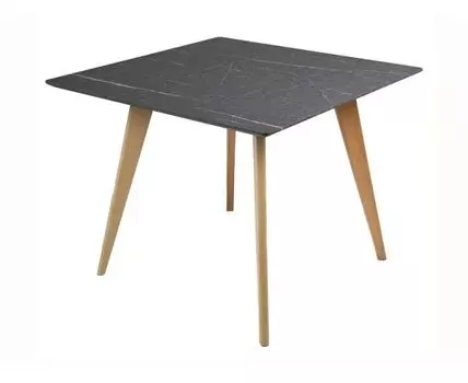 Стол Лунд квадратный (черный, бук, 96)