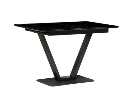 Стол на тумбе Бугун обсидиан / черный (Серый, 80)