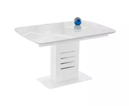 Стол на тумбе Кейтлин белый (Серый, 80)