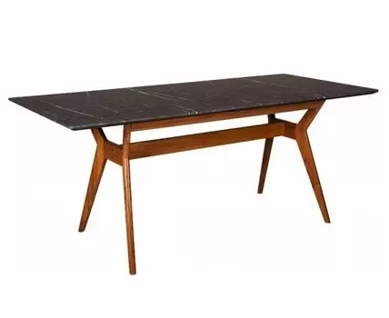 Стол Нарвик раскладной (темно-серый, натуральный, 140-180)