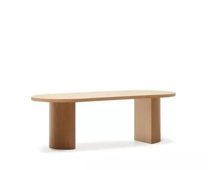 Стол Nealy с дубовым шпоном в натуральной отделке, 240 x 100 см